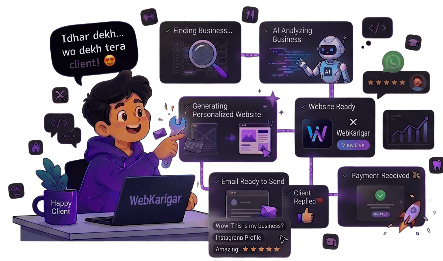 WebKarigar Platform Illustration