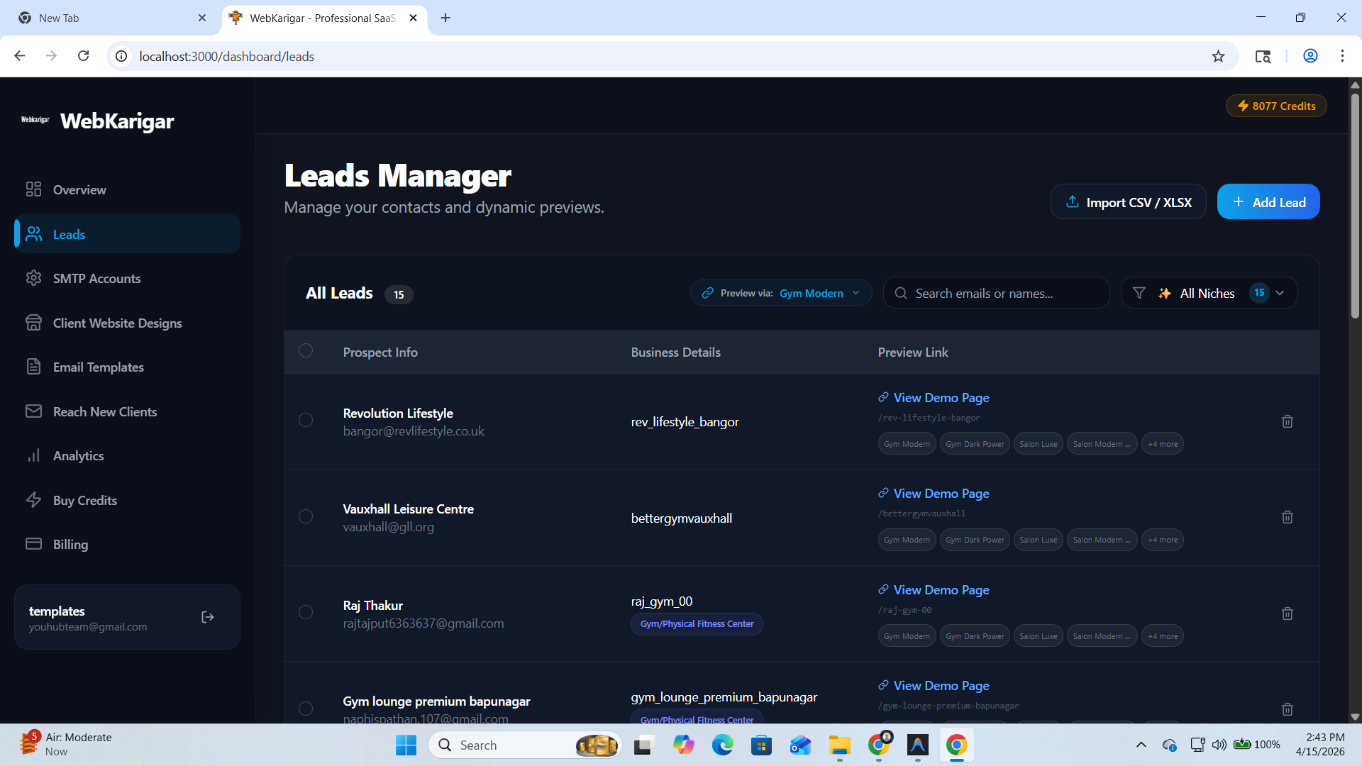 Import Your Leads